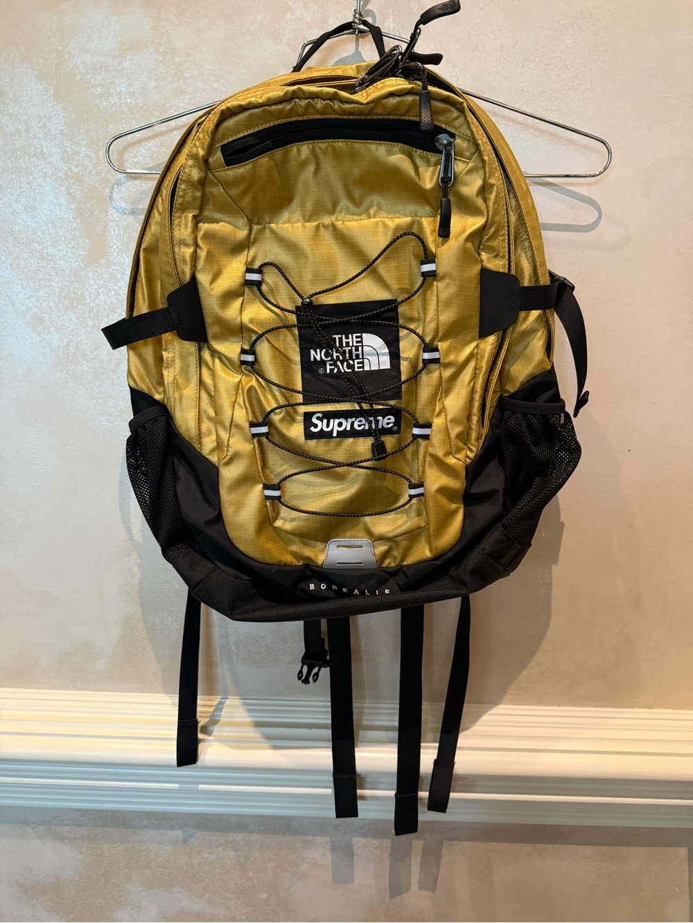 The North Face x Supreme Gold and Black Borealis Backpack
